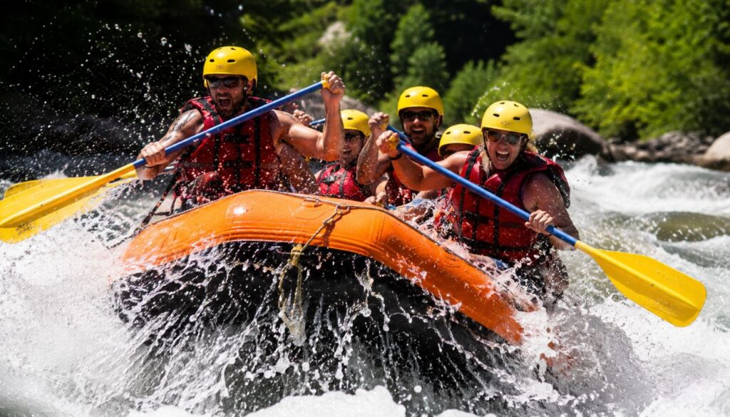 rafting na górskiej rzece