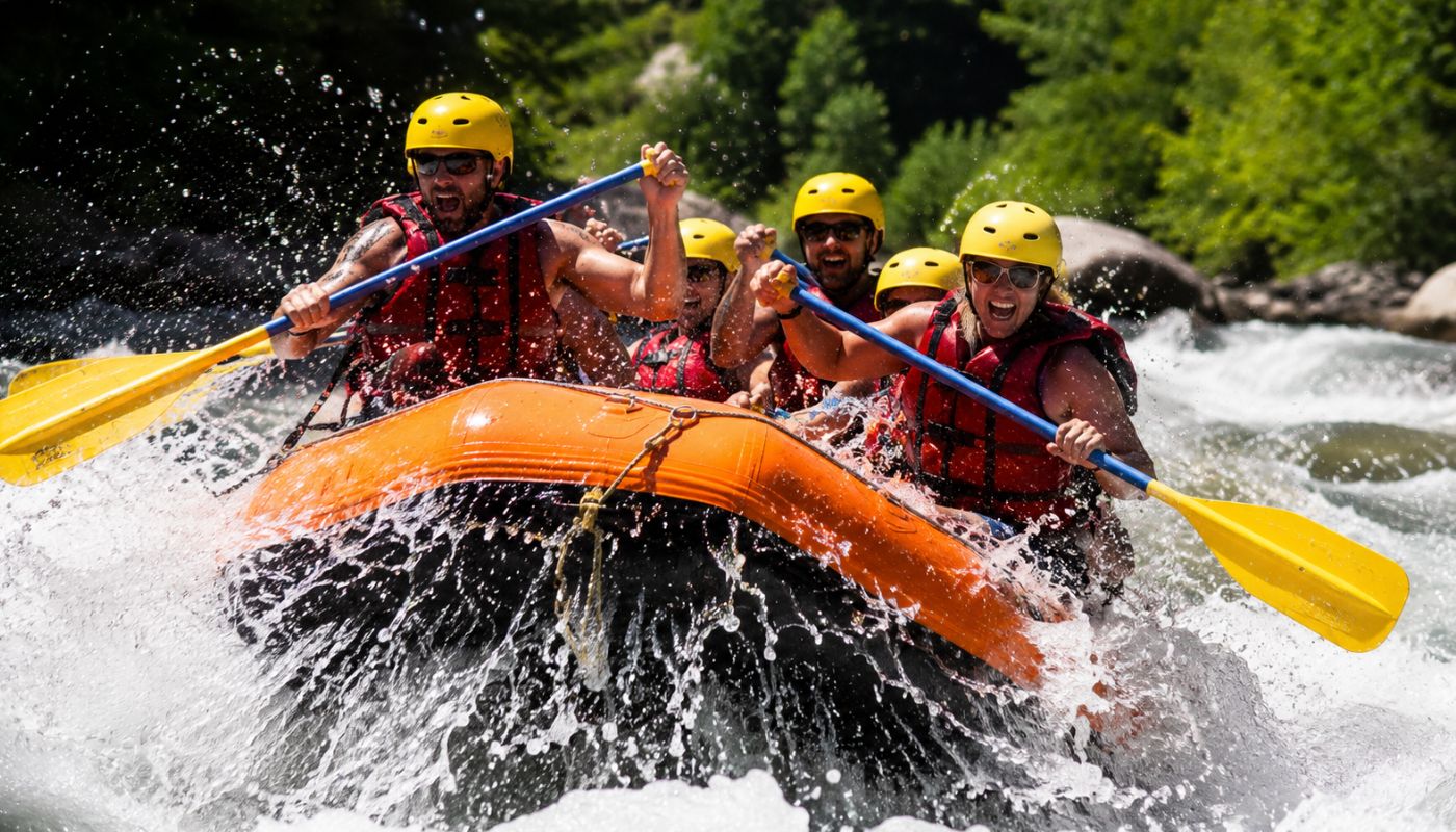 rafting na górskiej rzece